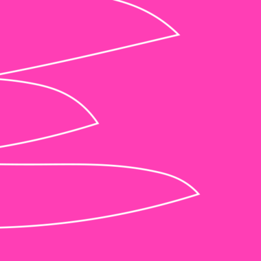 Eine Fläche in Pink, darauf ein Scratch in der Farbe weiß.