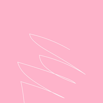 Eine rosa Farbfläche, darauf ein weißer Scratch.